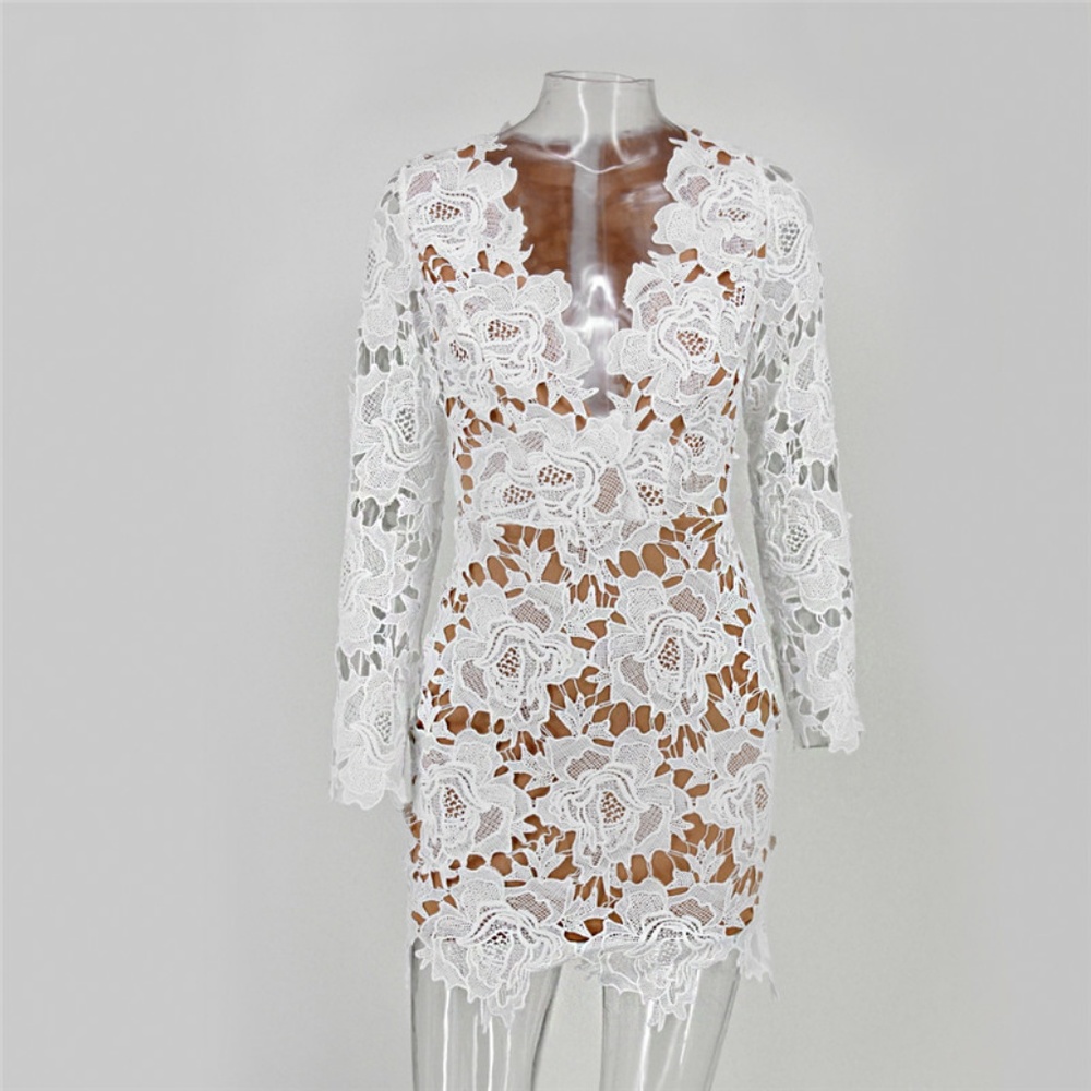 LAST ONE! SAO PAULO MINI V-NECK DRESS - Picture 4 of 7